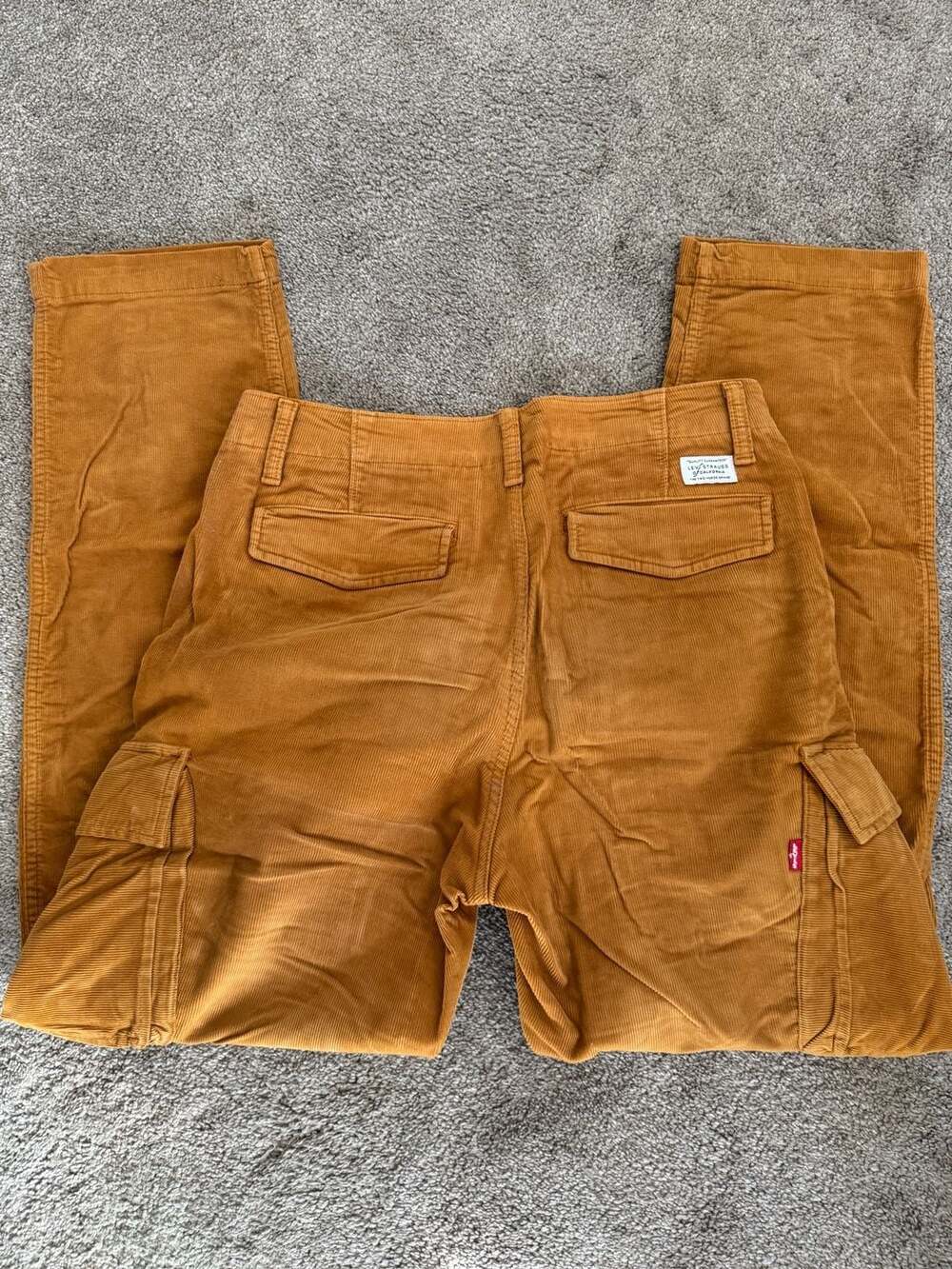 Levi's XX Cargo Tapered Corduroy Pants in Tobacco Brown W30 L32
